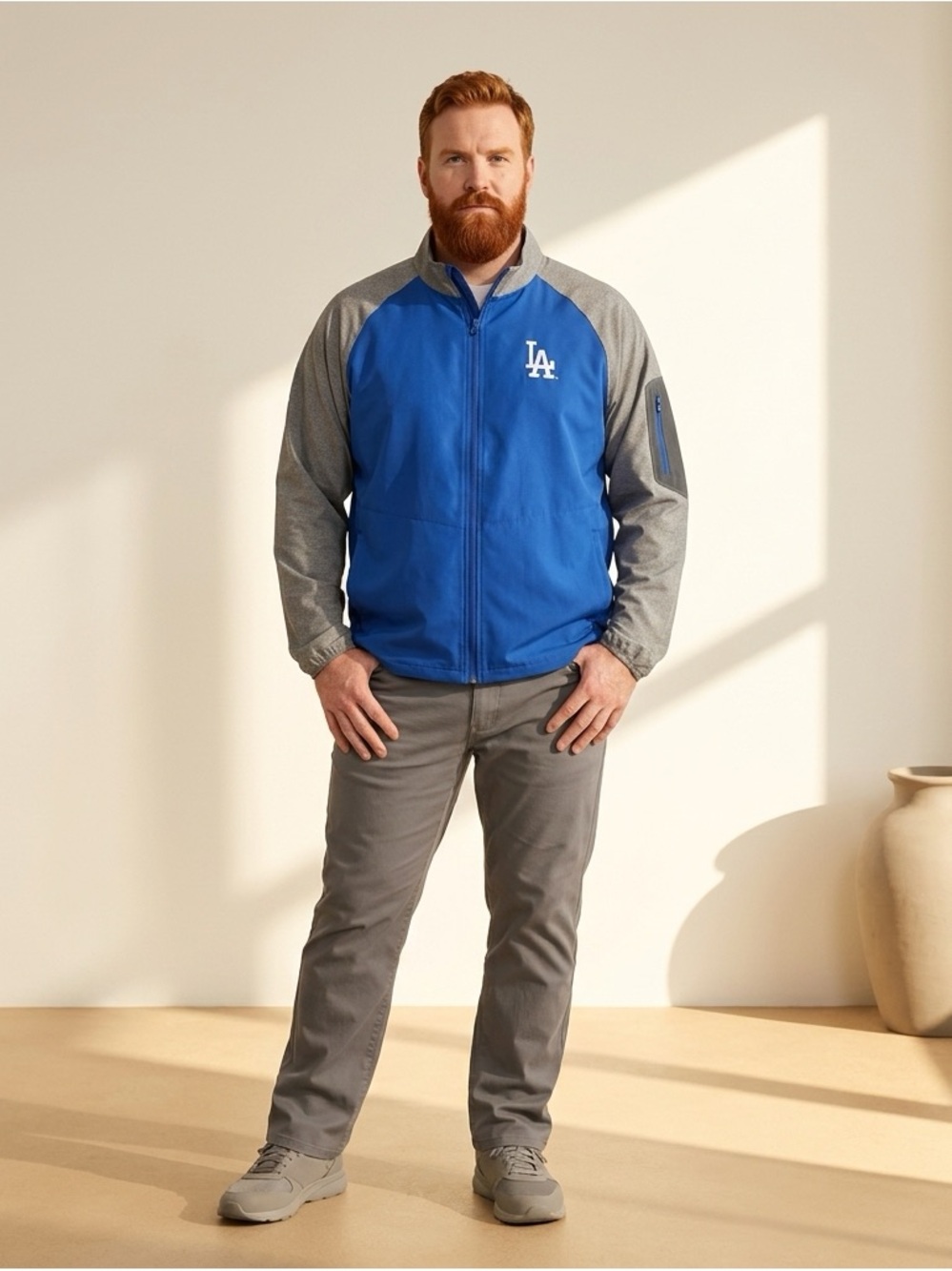NWT Dodgers Pullover 1/4 Windbreaker Pullover Dunbrooke Mens 2XL